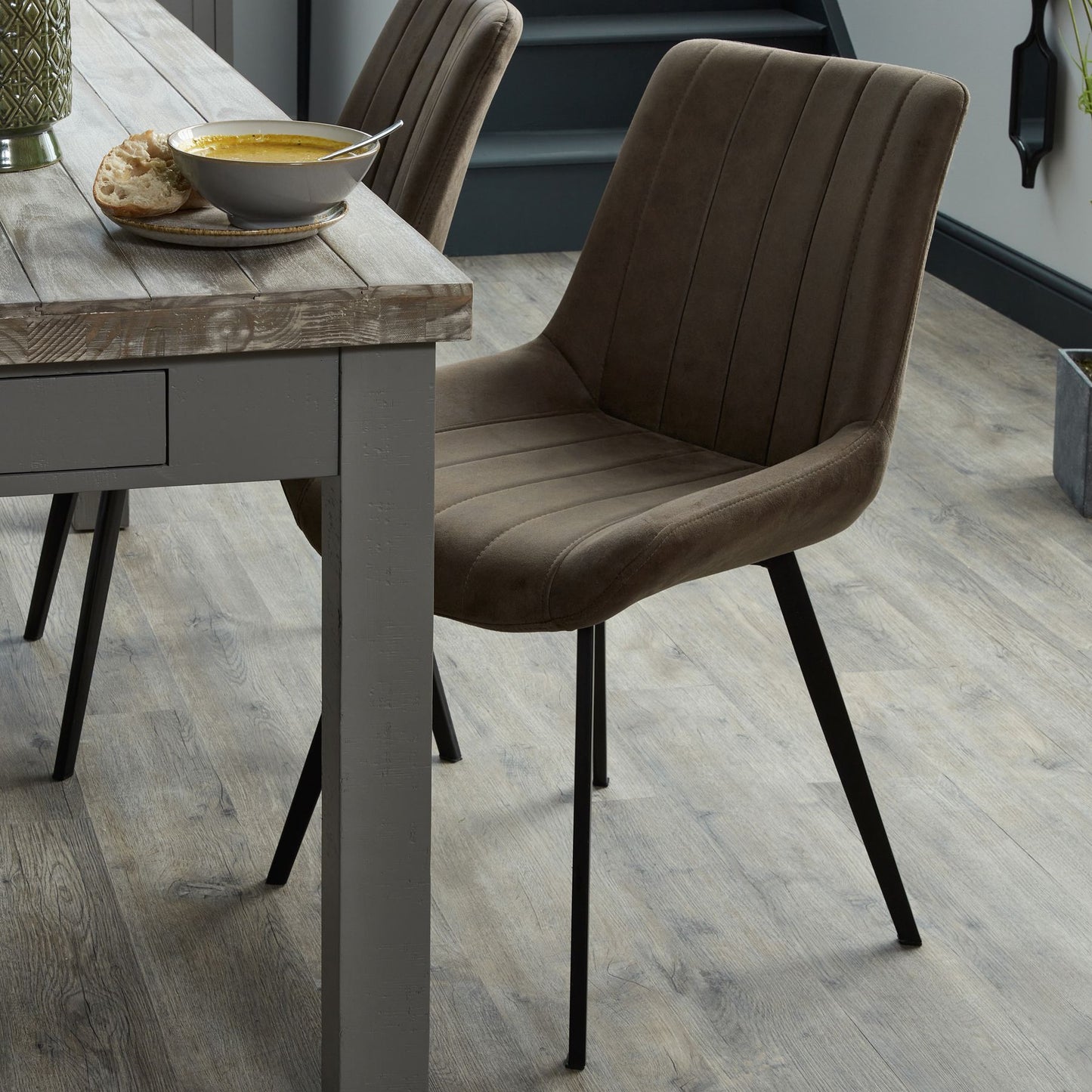 Malmo Coffee Swivel Dining Chair