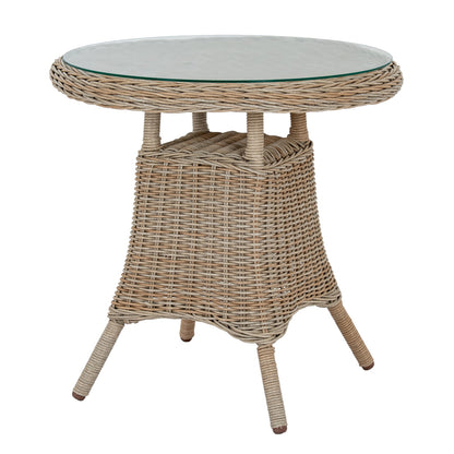 Amalfi Collection Outdoor Bistro Table With Wood Top