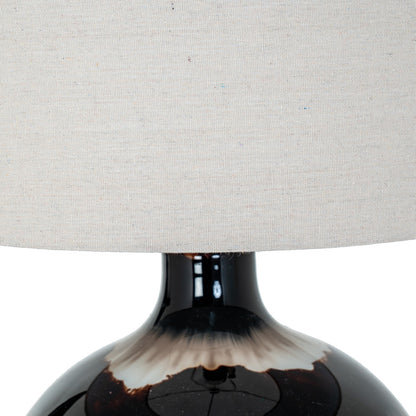 Sepia Shadows Table Lamp With Linen Shade