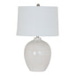 Chevronne Ceramic Table Lamp With Linen Shade